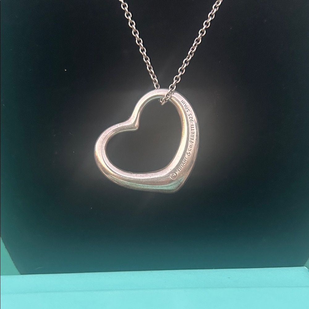 Tiffany & Co. ELSA  Open Heart Necklace - Picture 2 of 4